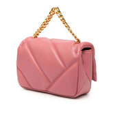 ブルガリ セルペンティ フォーエバー カボション チェーンハンドバッグ ショルダーバッグ 2WAY ピンク系 レザー レディース BVLGARI 【中古】